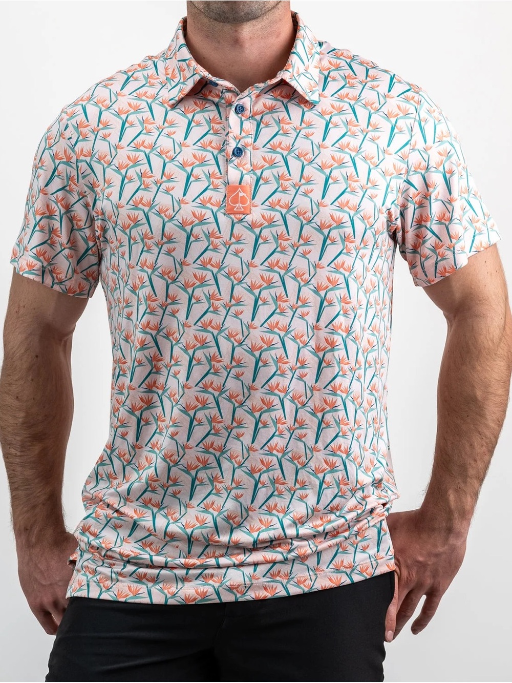 Pins and Aces Birds of Paradise Polo Shirt